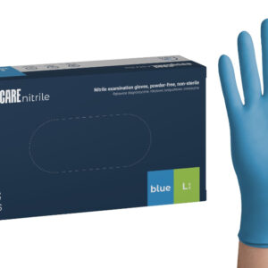 Rękawiczki nitrylowe rozm. L niebieskie